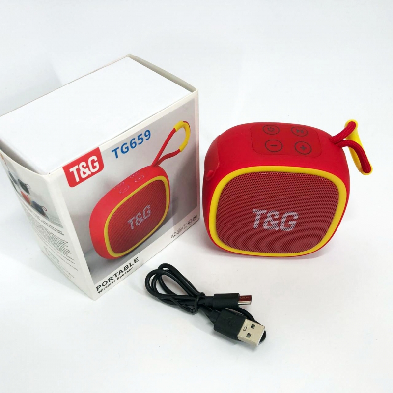 Портативная колонка TG 659 с ремешком Red (tf4907) - фото 3