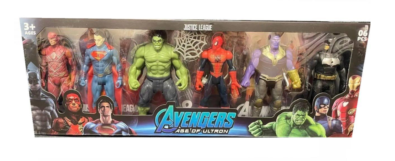 Набір фігурок Marvel Бетмен/Флеш/Людина/Павук/Халк/Капітан Америка/Супермен 15 см