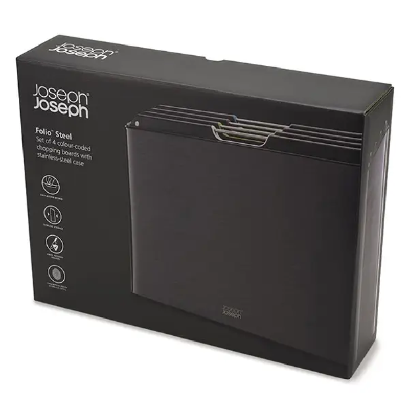 Набір дошок обробних Joseph Joseph Folio Steel 4 шт. Black (60171) - фото 6