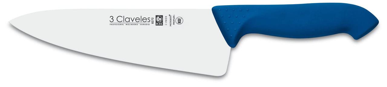 Шеф-нож кухонный для морепродуктов европейский 3 Claveles Proflex штампованный всадной нержавеющая сталь 200 мм Синий (1882219971) - фото 1 Шеф-нож кухонный для морепродуктов европейский 3 Claveles Proflex штампованный всадной нержавеющая сталь 200 мм Синий (1882219971) - фото 1
