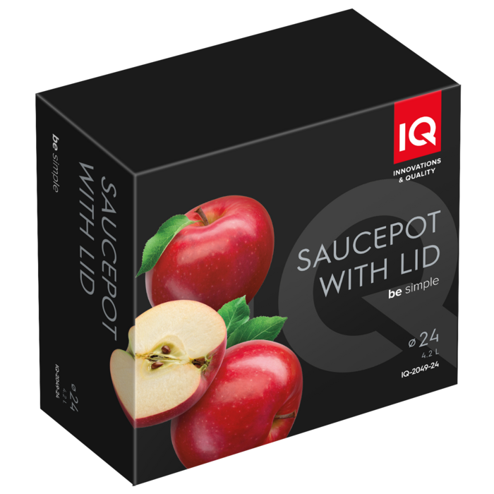 Каструля IQ Be Simple 24 см 4,2 л Чорний - фото 4