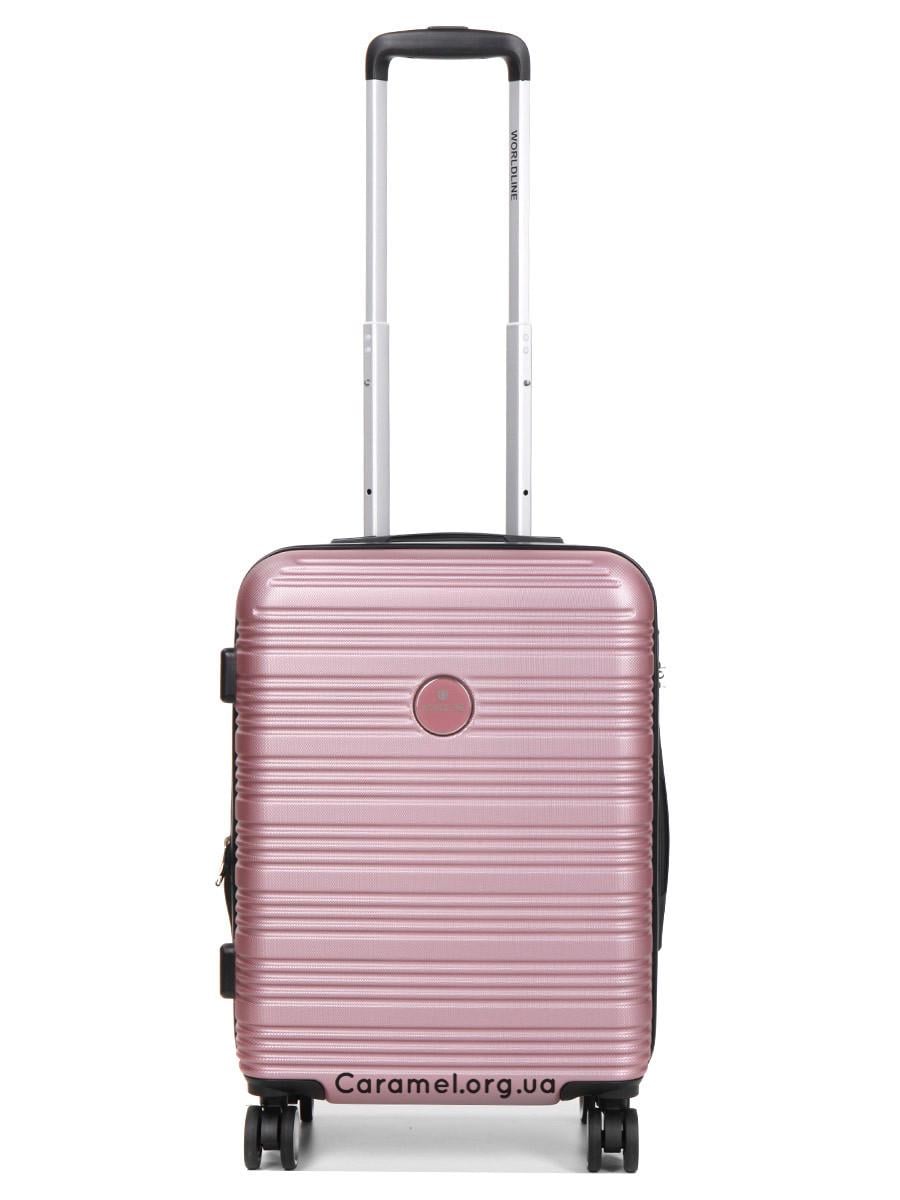 Чемодан Франция малый Worldline S 55х40х25+5 см 50 л 2,9 кг Пудровый (805)