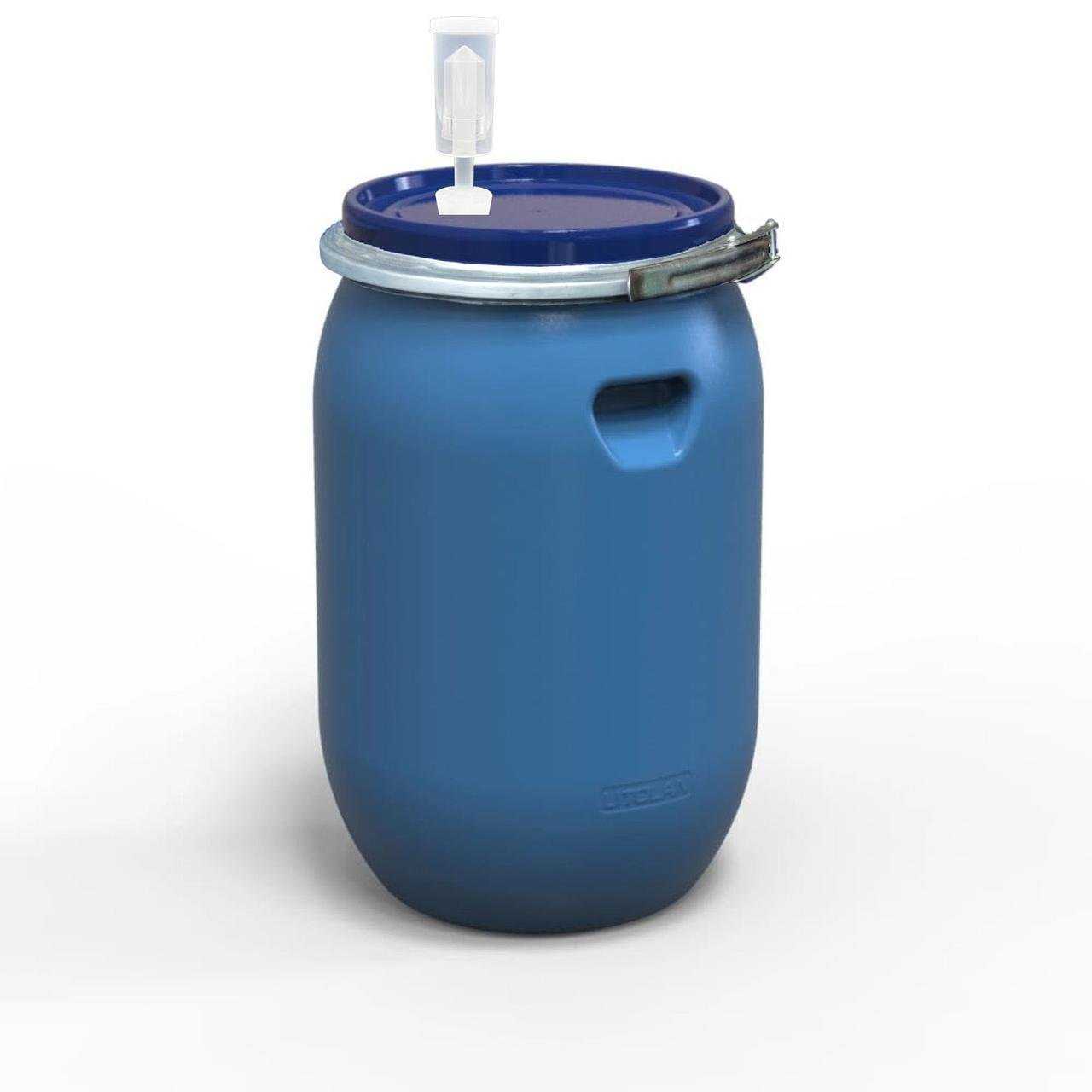 Бочка для брожения с металлическим хомутом и винным клапаном U-образным 65 л (29632М)