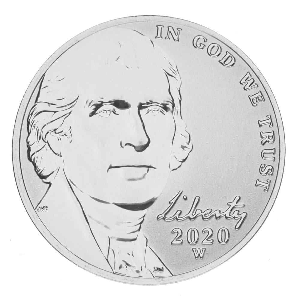 Колекційна монета США 5 центів 2020 Proof Nickel W West Point Mint (15390037)