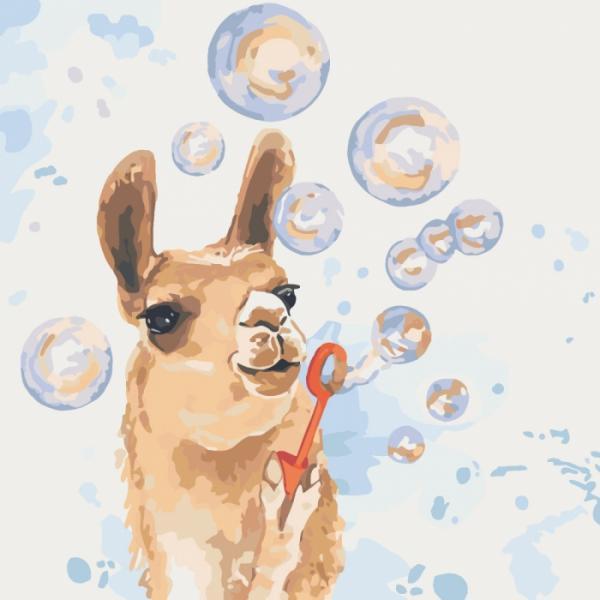 Набор для росписи по номерам Идейка Животные птицы Окунись в детство 40х40 см (КНО4064-mt)