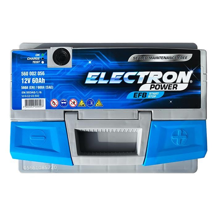 Акумулятор автомобільний ELECTRON START-STOP EFB 6СТ-60Ah АзЕ 560 А EN 560002056 (26891844) - фото 2