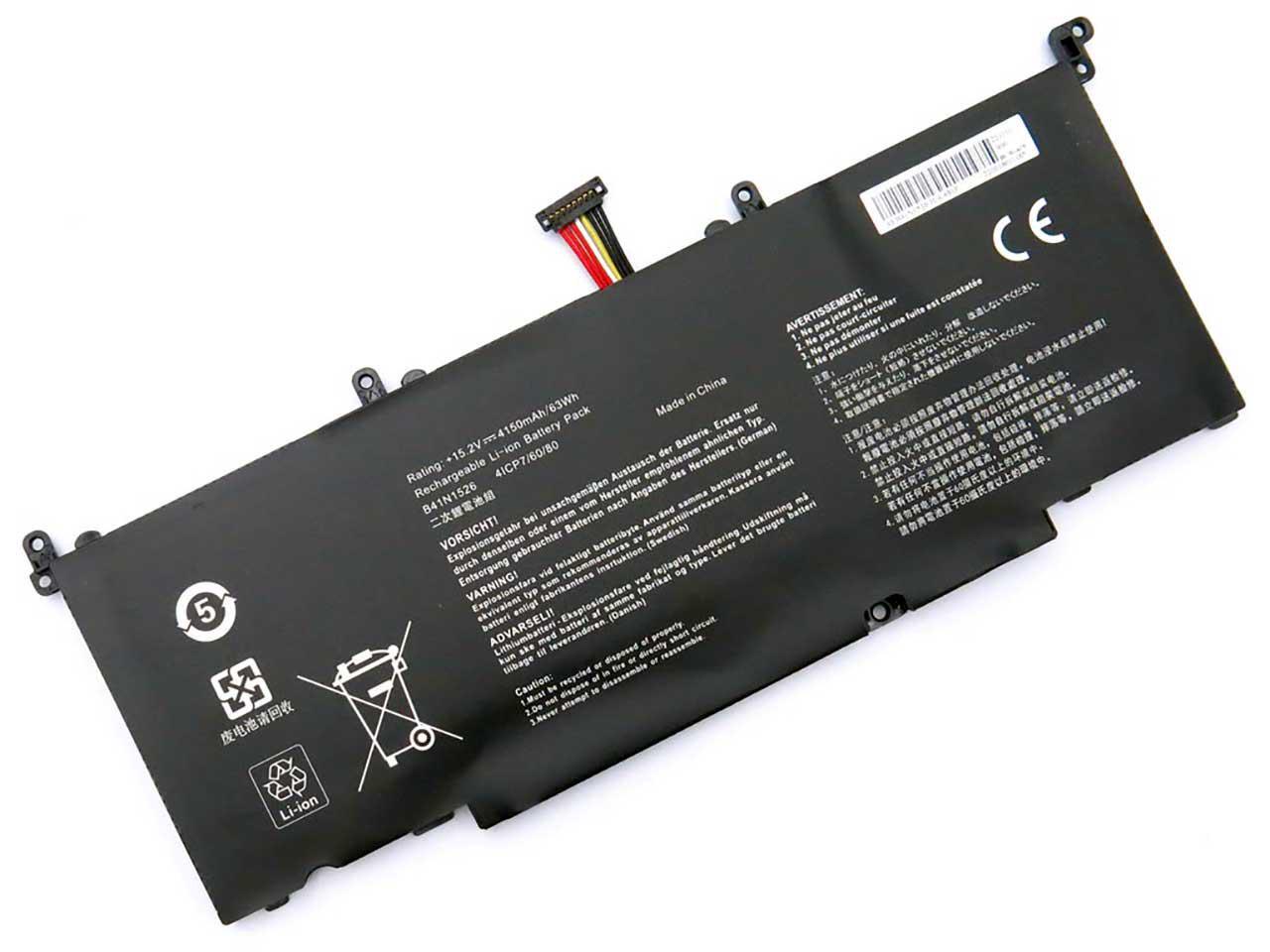 Аккумулятор для ноутбука Asus B41N1526 4150 mAh 152V 63 Wh