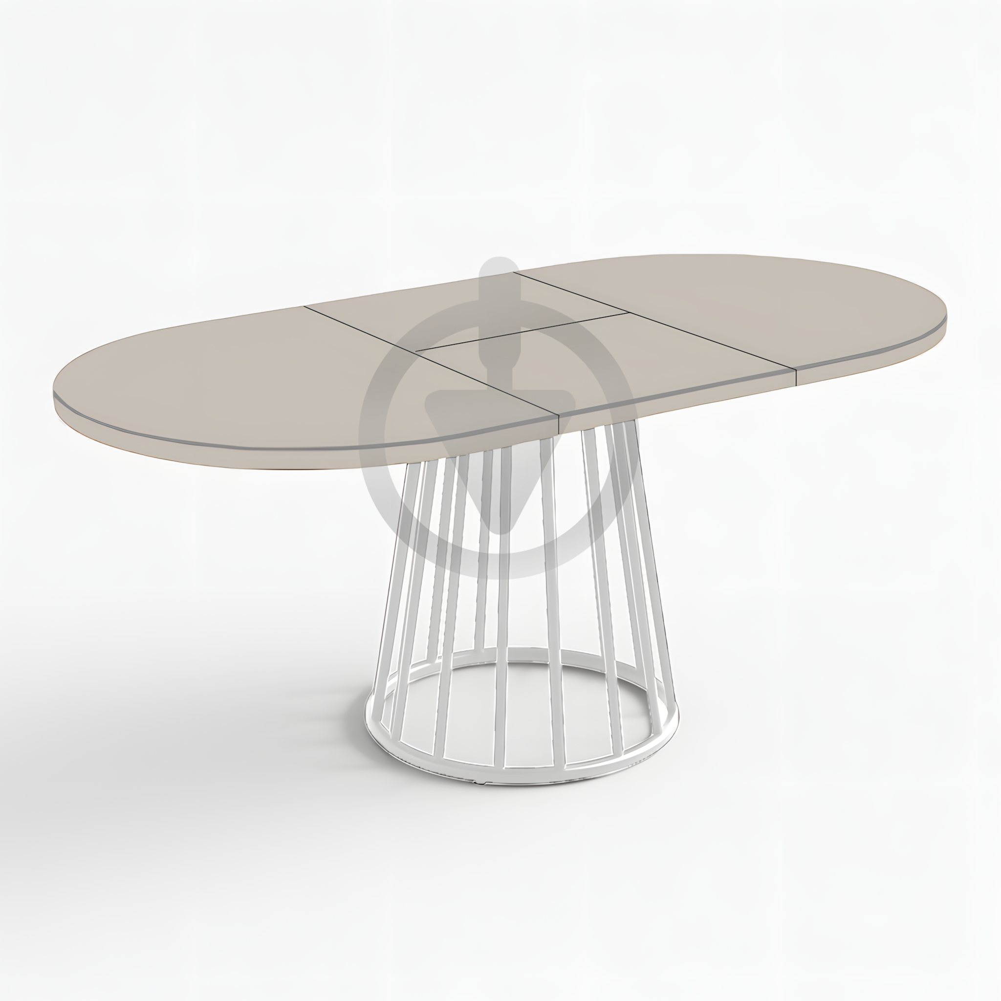 Стол кухонный раскладной RoMax Elegant Slide 90x75/130x75 см Loft Кашемир/Белый - фото 3