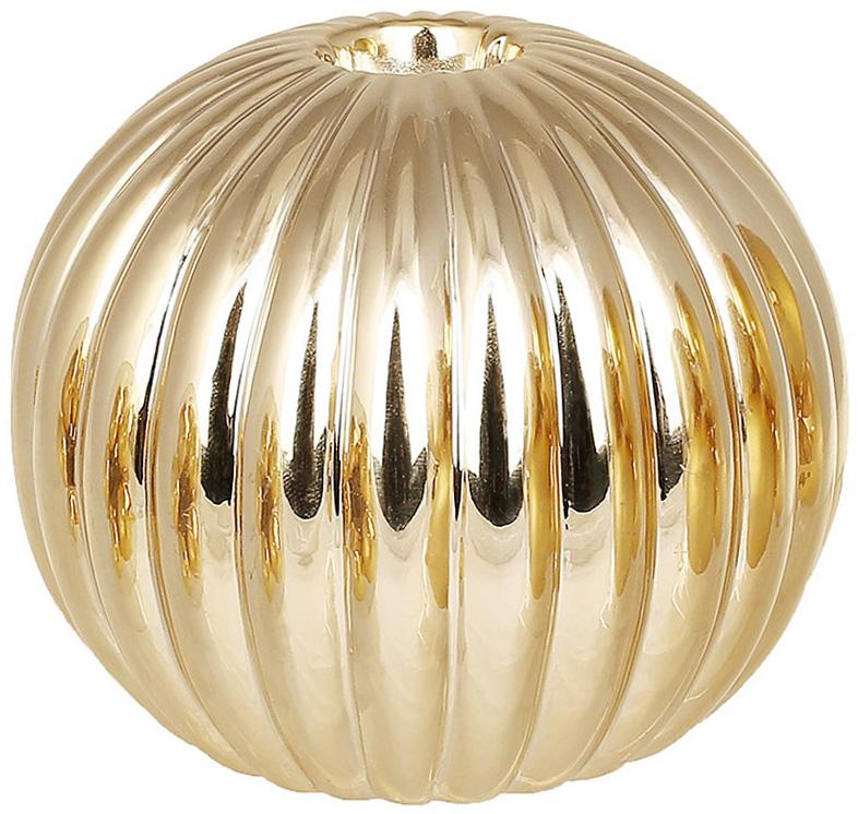 Набор 4 керамических подсвечника Miliani Шар 10х7,5 см Золотой