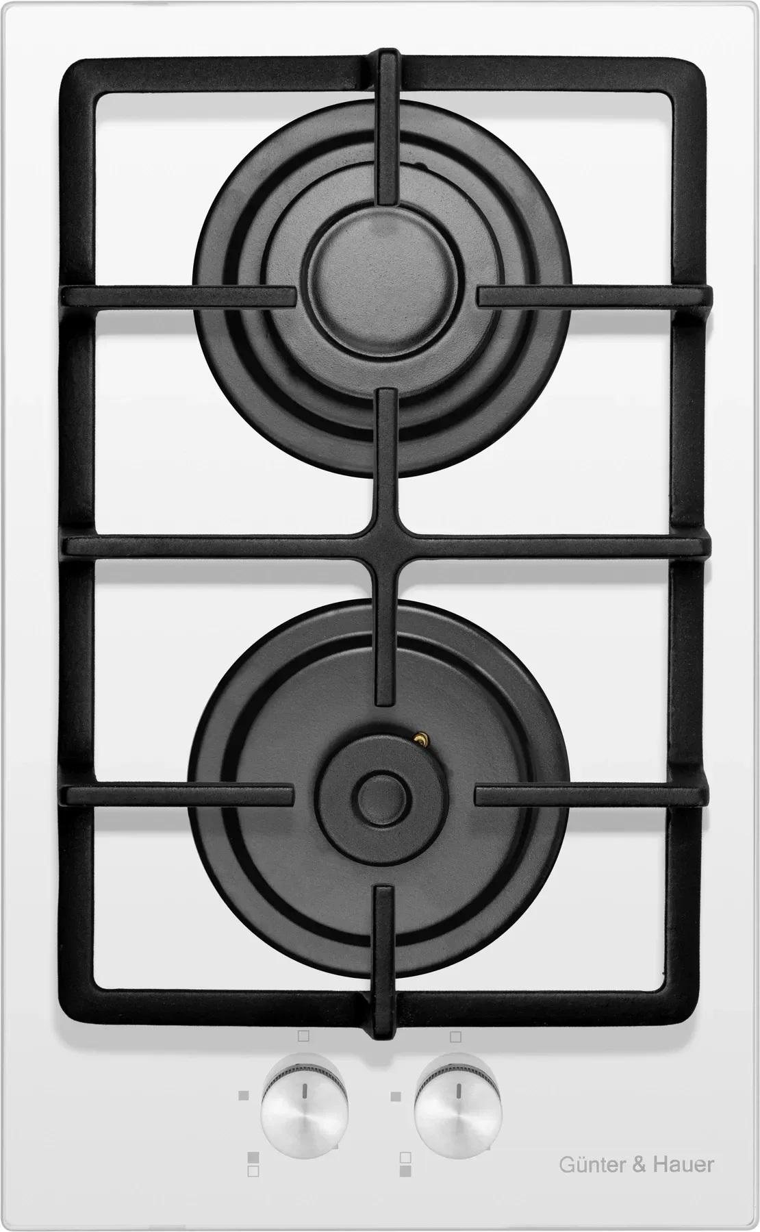 Варочная поверхность газовая Gunter&Hauer GHD 322 GL из белого стекла 30 см (28733616) - фото 4 Варочная поверхность газовая Gunter&Hauer GHD 322 GL из белого стекла 30 см (28733616) - фото 4
