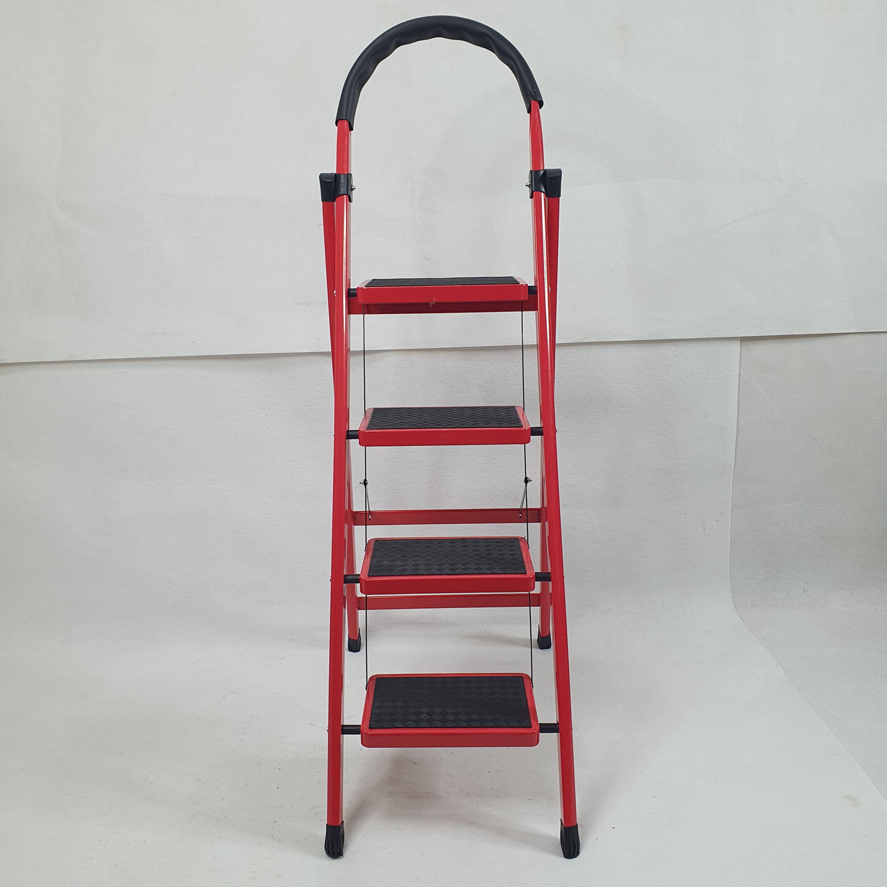 Лестница металлическая на 4 ступени с прорезиненными ковриками (LFS-4S-Red) - фото 2 Лестница металлическая на 4 ступени с прорезиненными ковриками (LFS-4S-Red) - фото 2