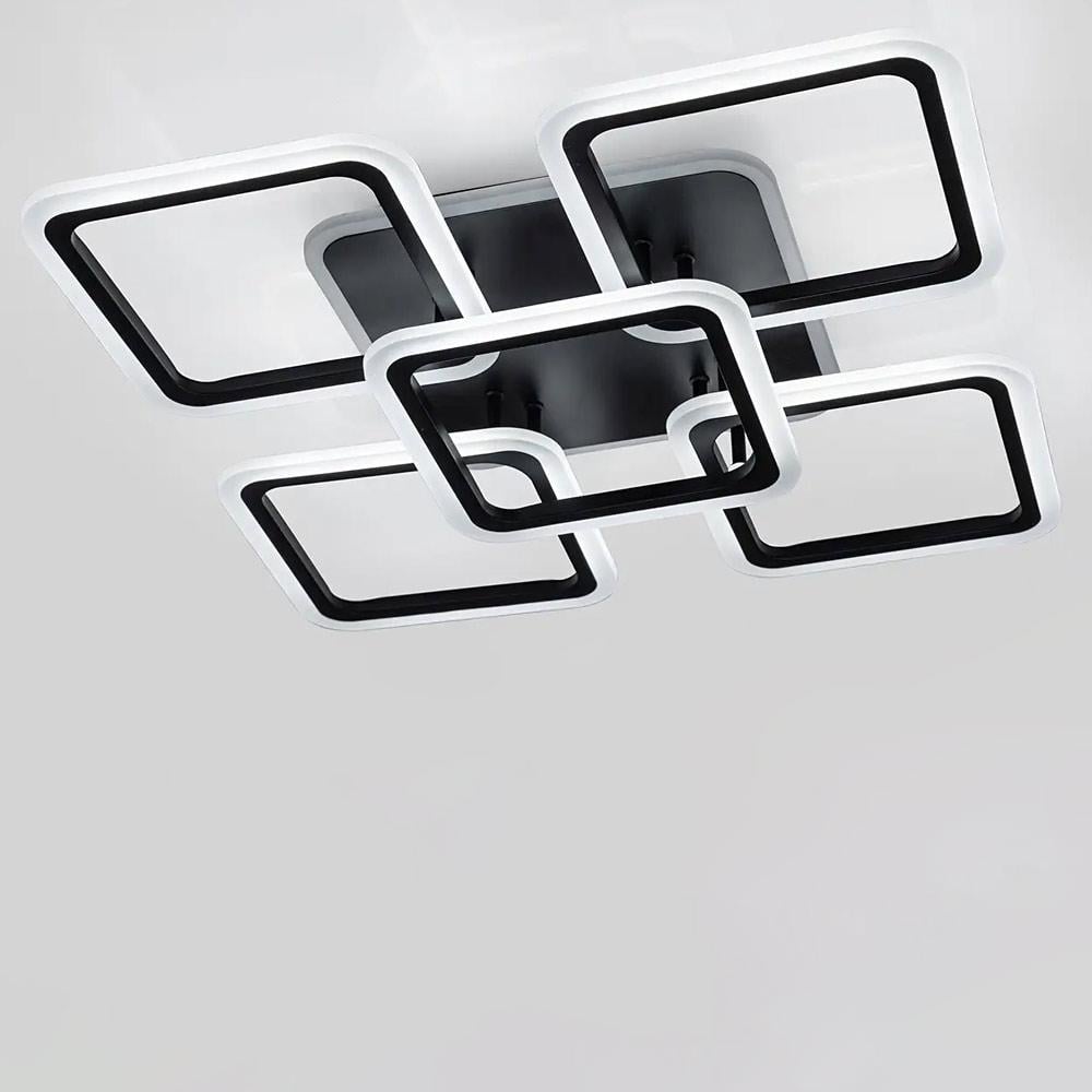 Люстра потолочная светодиодная Light House SL-18185/4+1 BK+RGB Dimmer 150W 3000-6000K 110х580х580 мм Черный