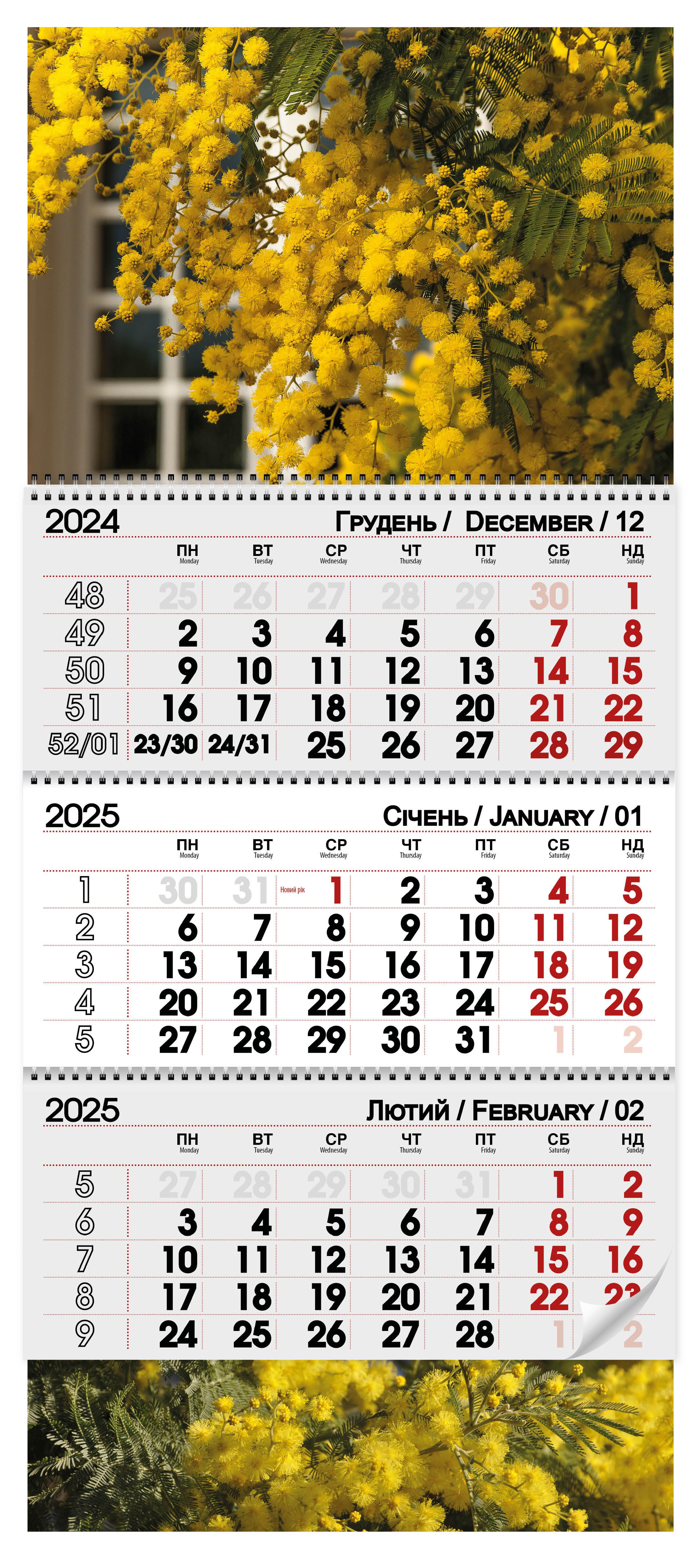 Календар 2025 Мімоза (20127021)