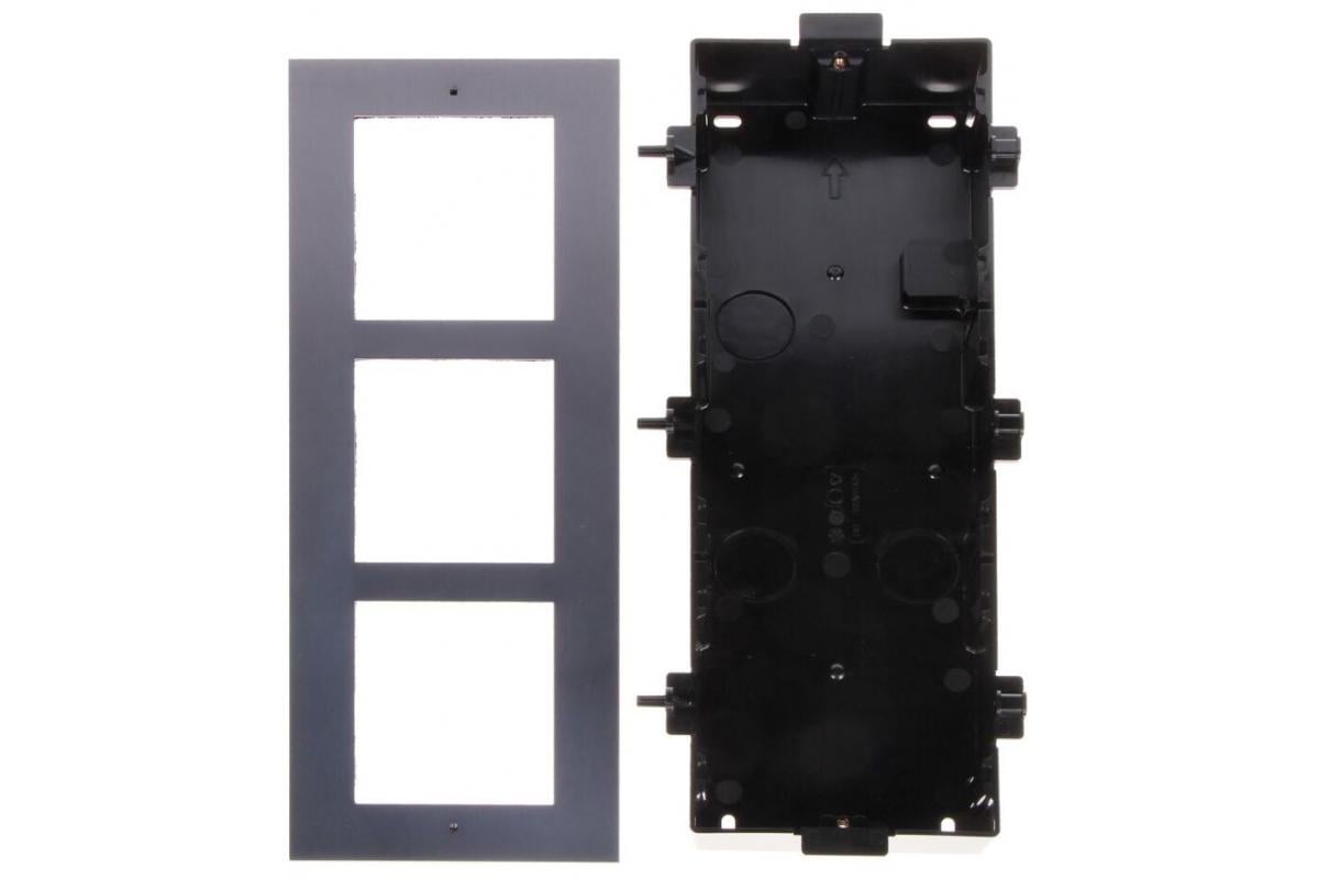 Врезная рамка Hikvision монтажная на 3 модуля DS-KD-ACF3/Plastic