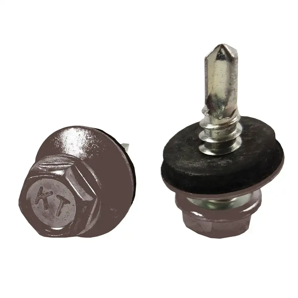 Саморез кровельный окрашенный по металлу 5,5х25 250 шт. RAL 8017 Шоколадно-коричневый (66281446) Саморез кровельный окрашенный по металлу 5,5х25 250 шт. RAL 8017 Шоколадно-коричневый (66281446)