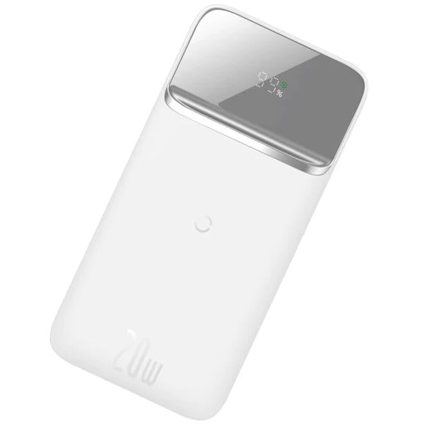 Повербанк Baseus Magnetic 10000 mAh 20 W 2в1 QC3.0+PD3.0 с беспроводной зарядкой Qi White (PPCX010202)