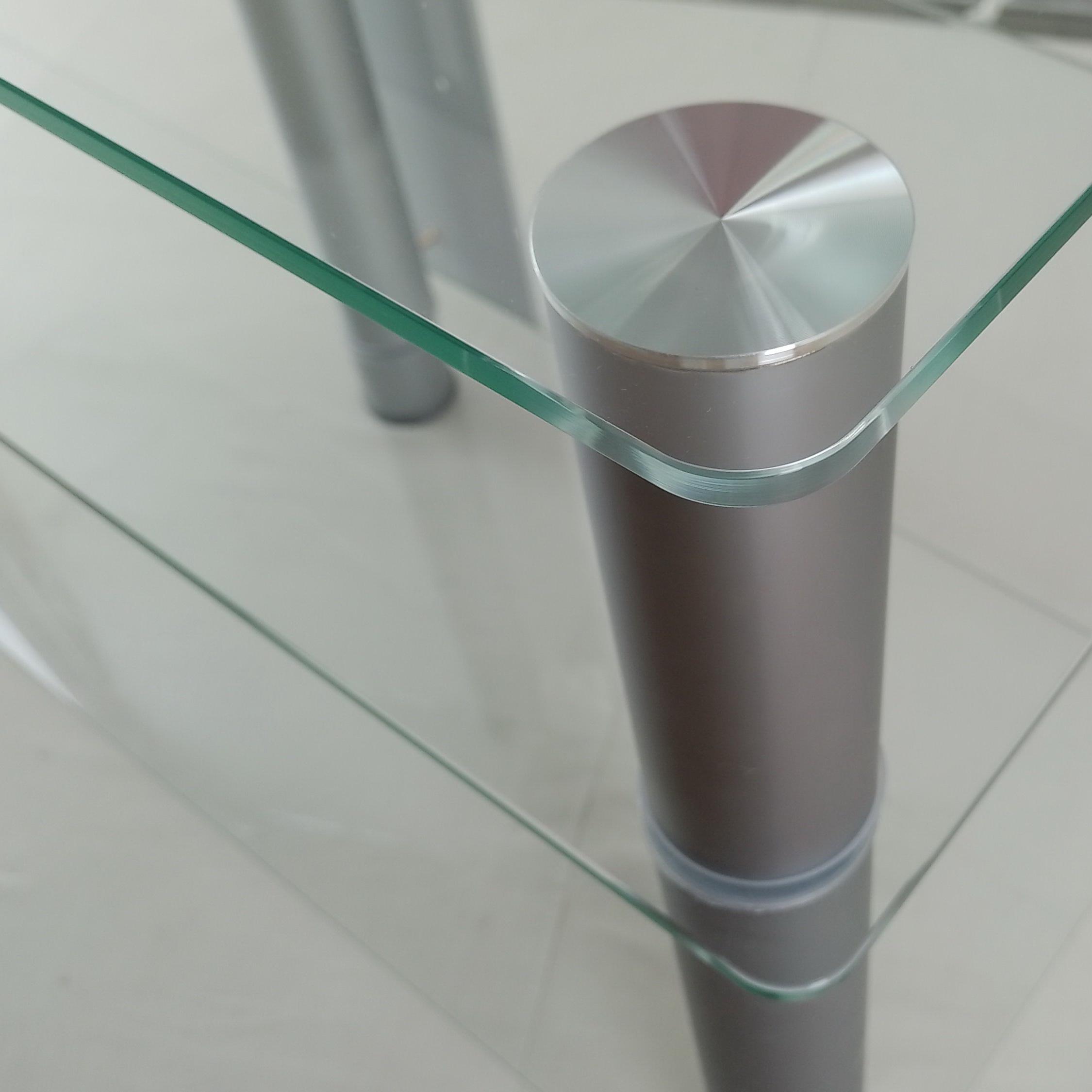 Тумба под телевизор Commus Аскет new clear Alm 20-47" 1100х350х569 мм Прозрачный/Алюминий (633320117) - фото 6 Тумба под телевизор Commus Аскет new clear Alm 20-47" 1100х350х569 мм Прозрачный/Алюминий (633320117) - фото 6