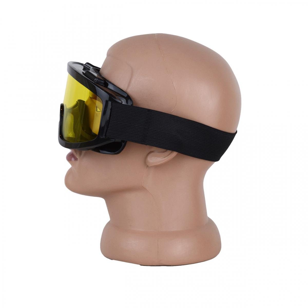Маска-очки для спорта с вентиляцией Желтая линза (МГ-1001-54) - фото 4