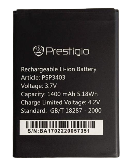 Аккумуляторная батарея для Prestigio PSP3403 1400 mAh (000052375)