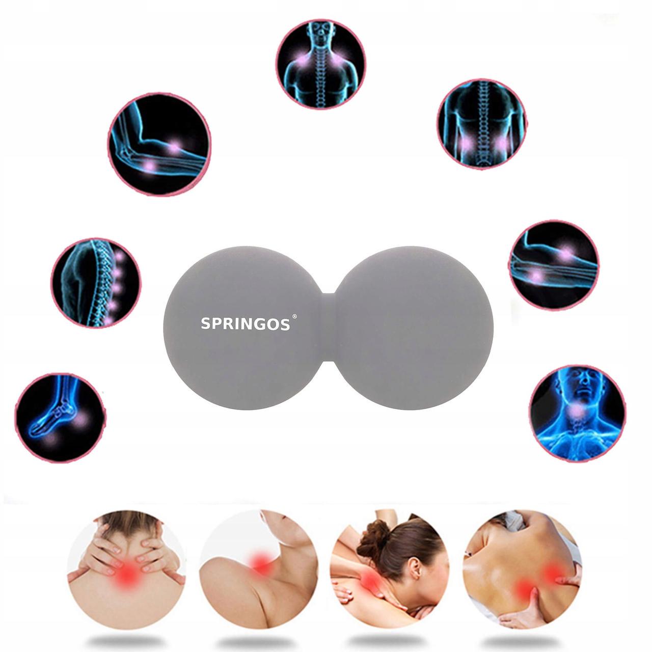 Массажный мяч двойной Springos FA0052 Lacrosse Double Ball 6,5x13 см - фото 4 Массажный мяч двойной Springos FA0052 Lacrosse Double Ball 6,5x13 см - фото 4