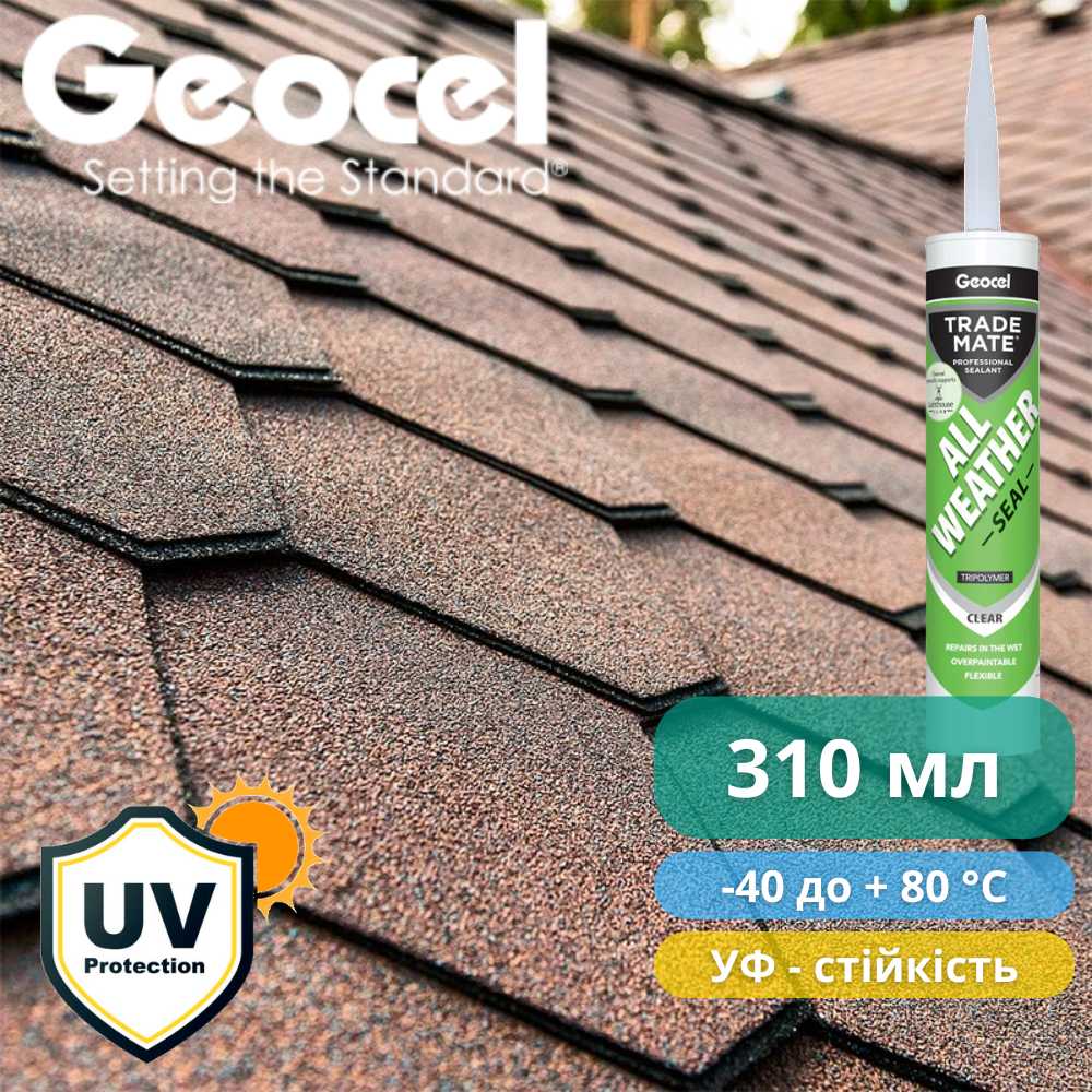 Герметик полимерный всепогодный Geocel All Weather 310 мл Прозрачный (7100012) - фото 6
