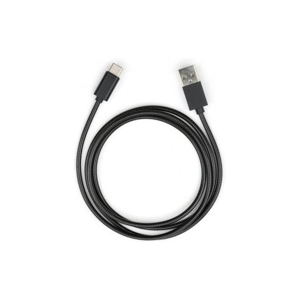 Кабель Vinga USB 2.0 AM to Type-C 1 м Black (VCPDCTCSSJ1BK)