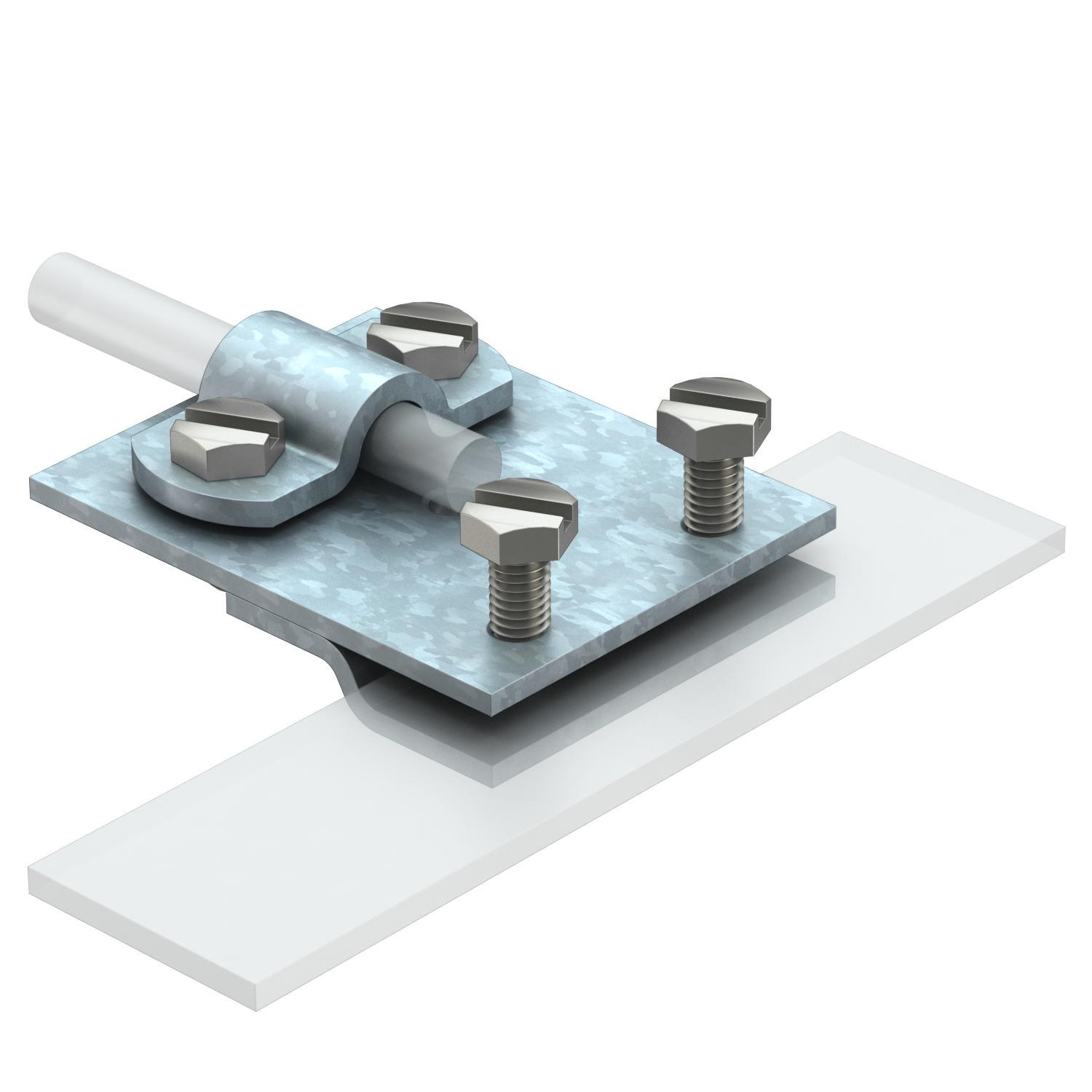 Зажим фальцевый OBO bettermann прута ø 8-10 мм диапазон зажима 5 мм горячеоцинкованная сталь (5317401)