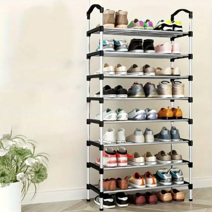 Полка этажерка для обуви Shoe rack SKLM-17-8 640х190 мм 8-ярусная пластиковая (opt-103163)