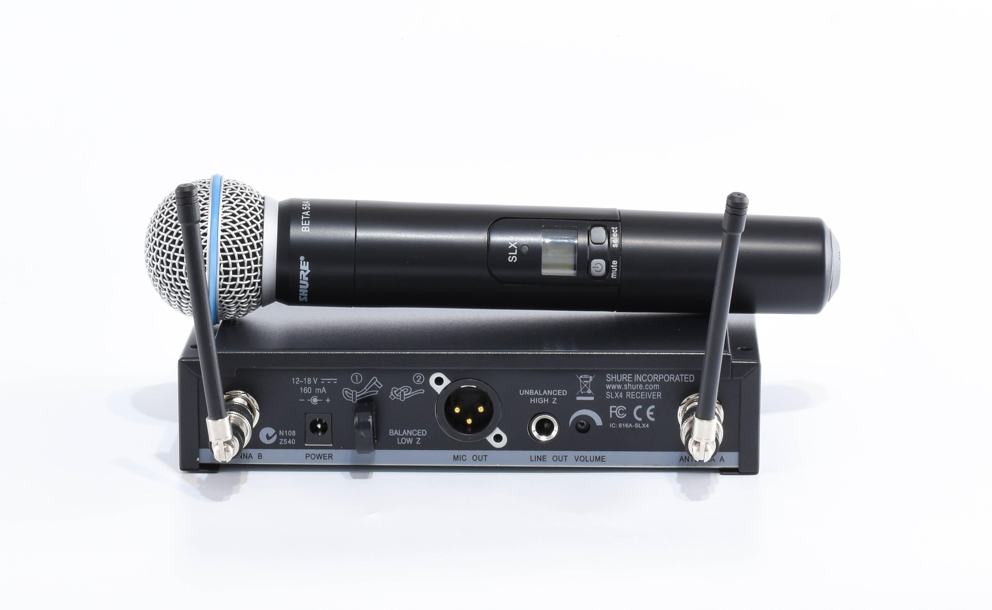 Мікрофон вокальний Shure Beta 58A-SLX4 (0100) - фото 5 Мікрофон вокальний Shure Beta 58A-SLX4 (0100) - фото 5