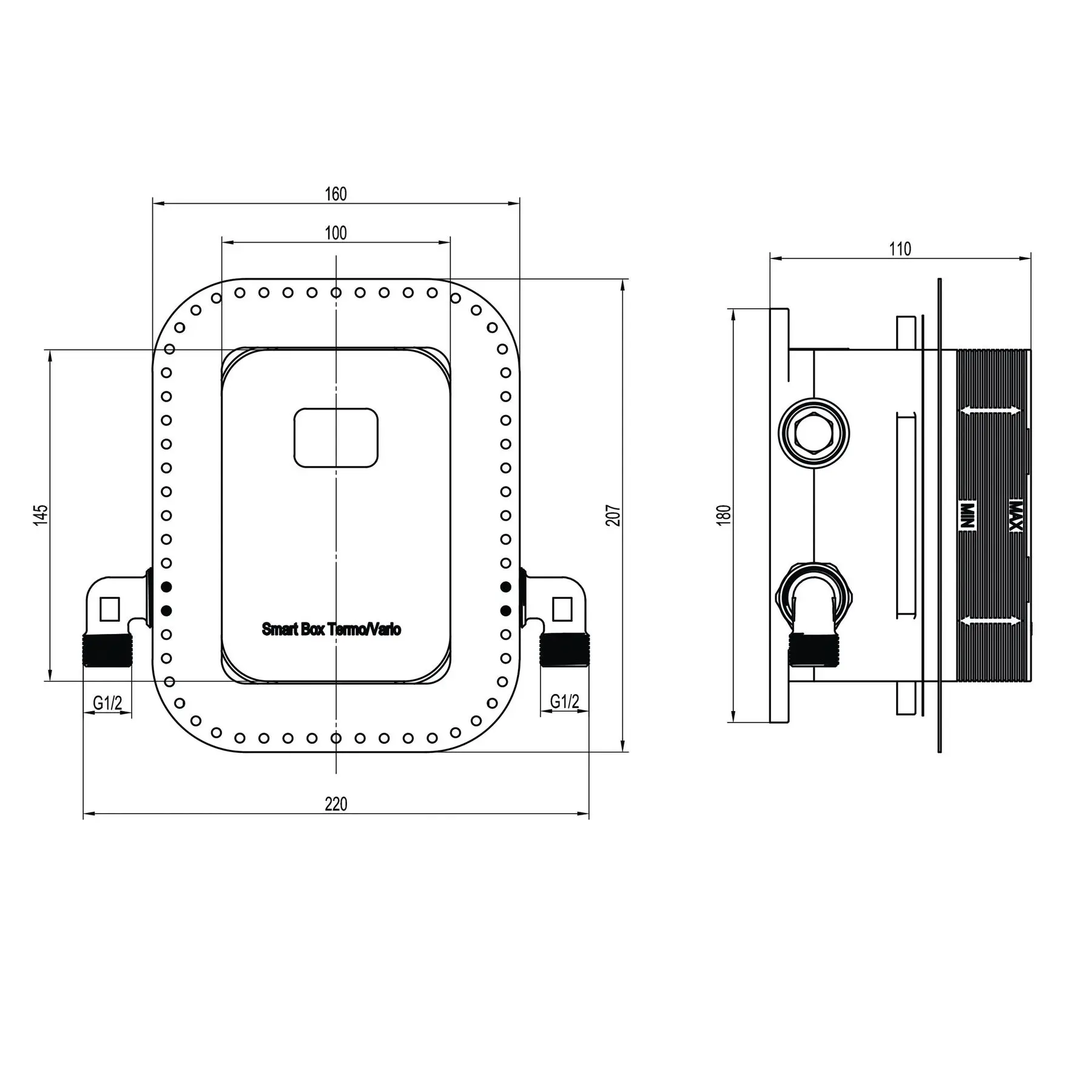 Душевая система встроенная TOPAZ Odiss TO 08117-L03-TT с термостатом (GSR-000022254) - фото 9