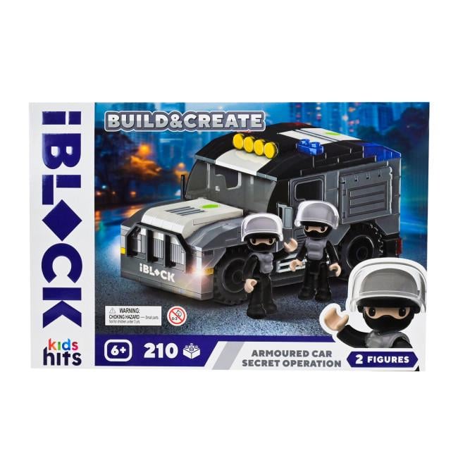 Конструктор Iblock Секретная операция бронированного автомобиля KH42/004/4 Build&create Armoured car 210 деталей в коробке