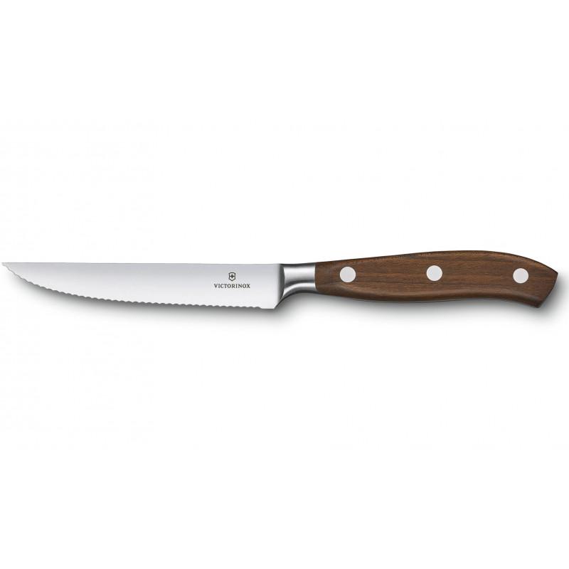 Кухонный нож Victorinox Grand Maitre Wood Steak 12 см волн. с дерев. ручкой (GB) - фото 2