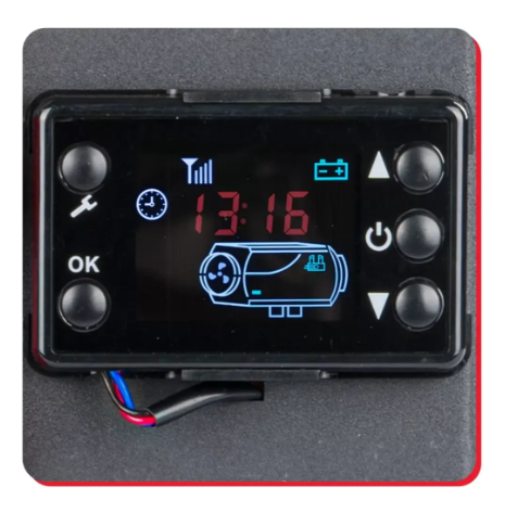 Обігірівач дизельний повітряний Webasto з пультом ДУ і РК-дисплеєм RED TECHNIC RTAGO0128 8 кВт 12/24/230 В - фото 7 Обігірівач дизельний повітряний Webasto з пультом ДУ і РК-дисплеєм RED TECHNIC RTAGO0128 8 кВт 12/24/230 В - фото 7