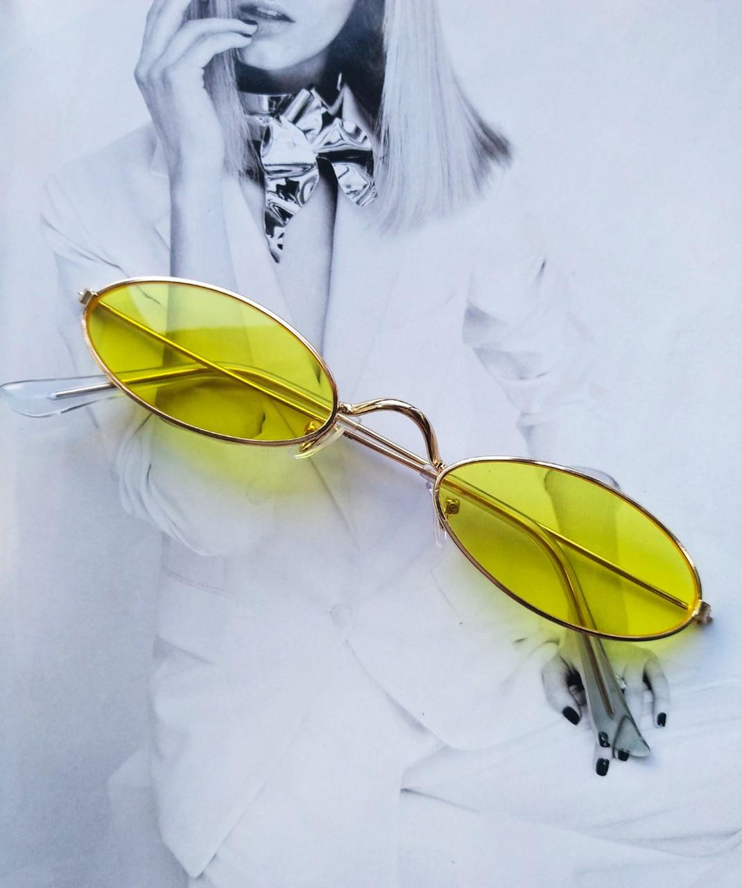 Солнцезащитные очки маленький овал Желтый