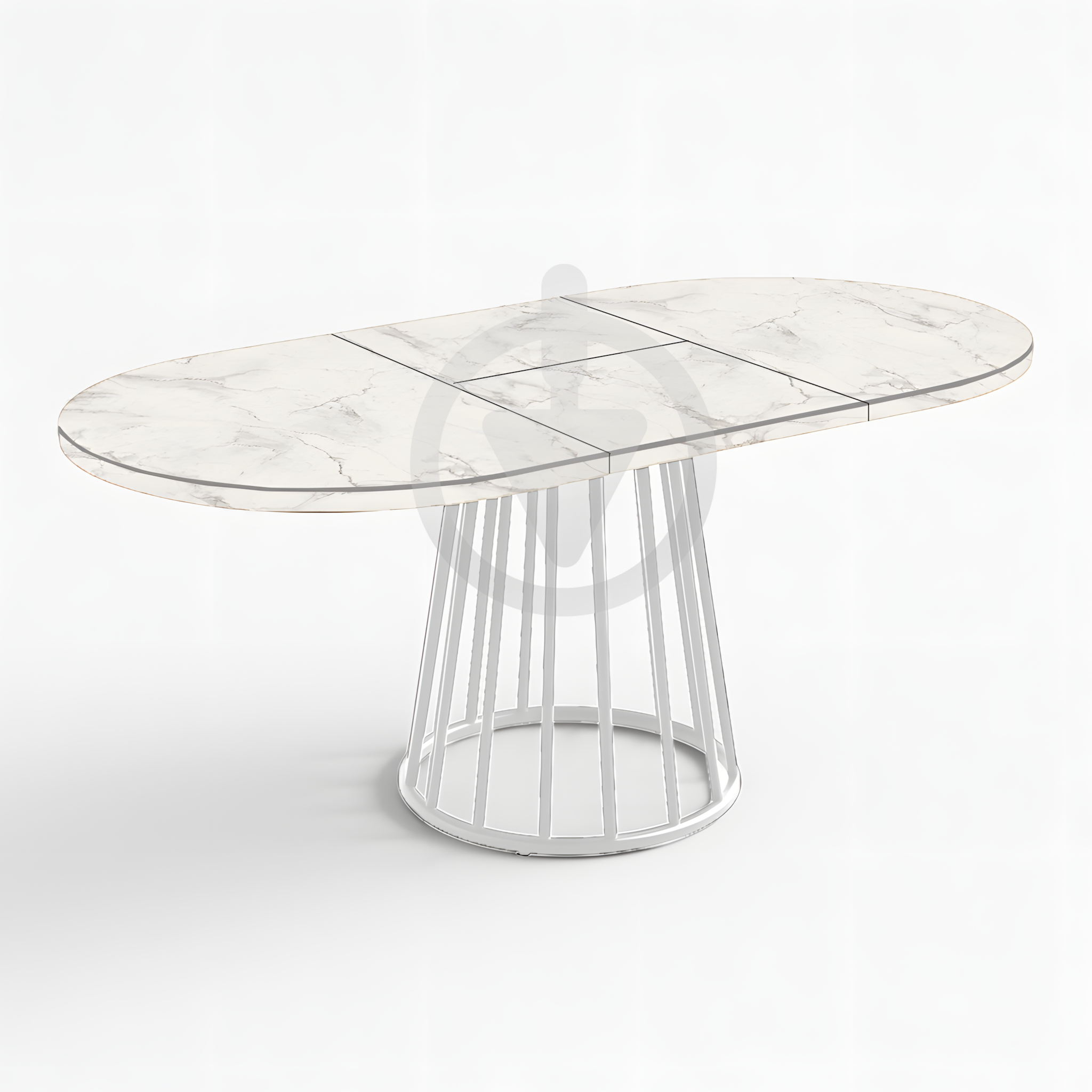 Стол кухонный раскладной MebliRoMax RoMax Elegant Slide 90x75 см/130x75см Loft Мрамор Кристалл/Белый (elegant-90x75-mramor_white) - фото 3 Стол кухонный раскладной MebliRoMax RoMax Elegant Slide 90x75 см/130x75см Loft Мрамор Кристалл/Белый (elegant-90x75-mramor_white) - фото 3