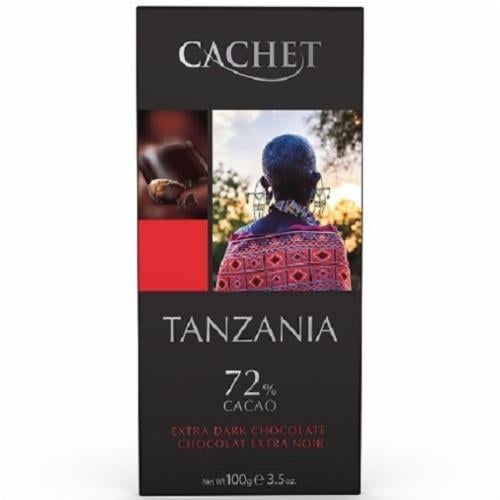 Шоколад екстра чорний 72% Cachet Tanzania 100 г (13344394)