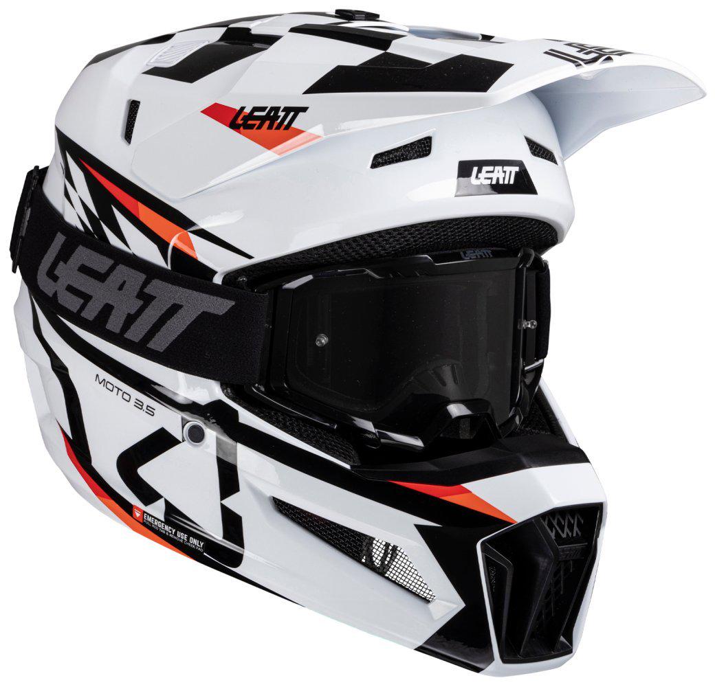 Мотошлем Leatt Moto 3.5 Helmet + Goggle M White (38564)