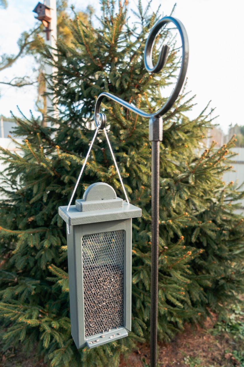 Кормушка для птиц Эйрен бункерного типа из дерева сосны 40х18х11 см Антрацит - фото 6 Кормушка для птиц Эйрен бункерного типа из дерева сосны 40х18х11 см Антрацит - фото 6