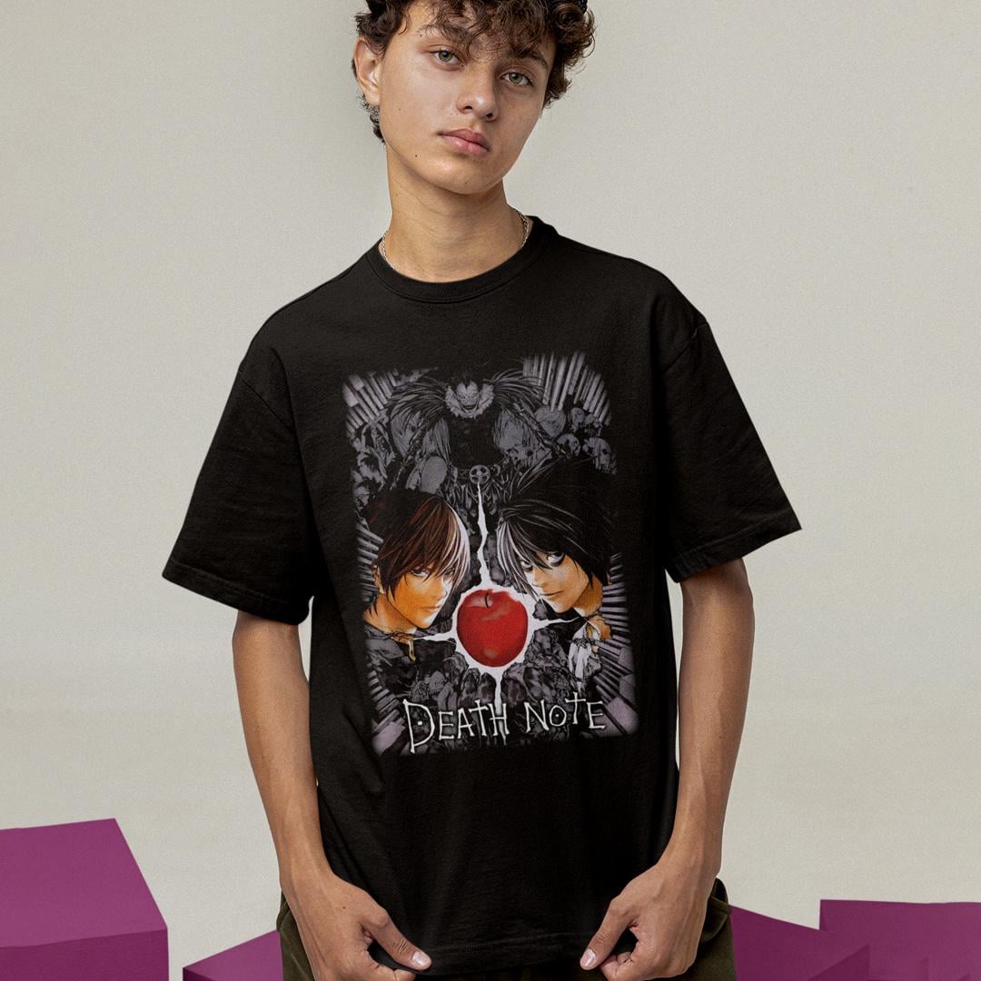 Футболка унисекс Death Note Light Yagami and L Lawliet 2XL Черный (0000022447)