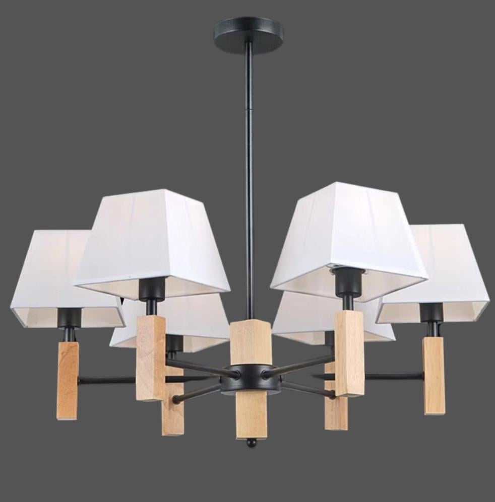 Люстра класична Valeso V15-6 для вітальні Чорний (00000139674)