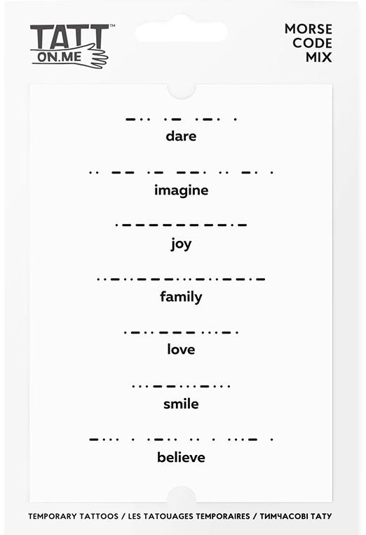 Временные тату TATTon.me Morse Code Mix 7 шт. (TMMorseCode) - фото 4