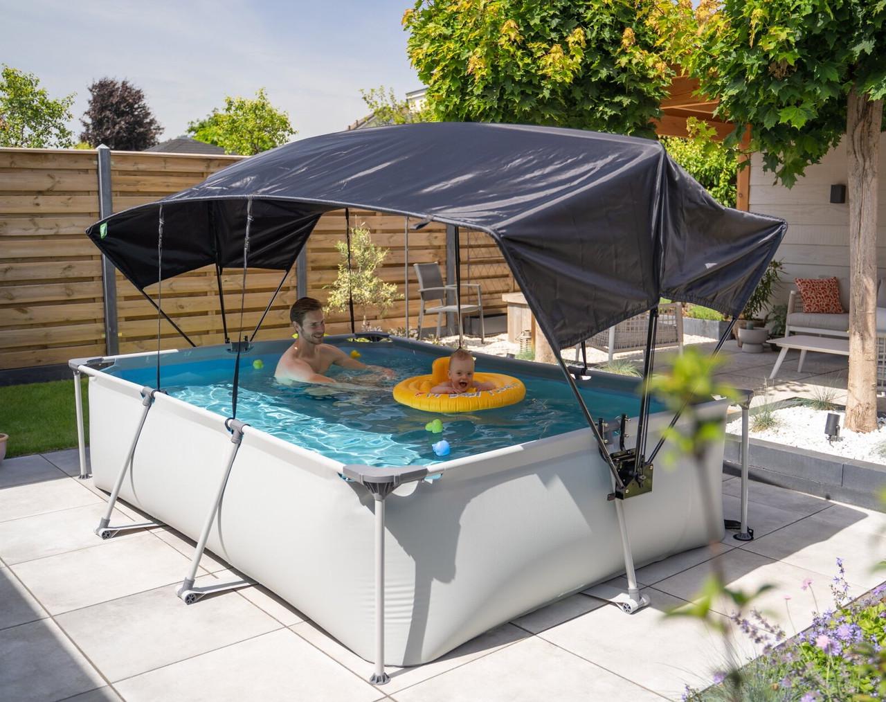 Бассейн каркасный Exit Toys с тентом 300х200х65 см Черное дерево (2448719453) - фото 8 Бассейн каркасный Exit Toys с тентом 300х200х65 см Черное дерево (2448719453) - фото 8