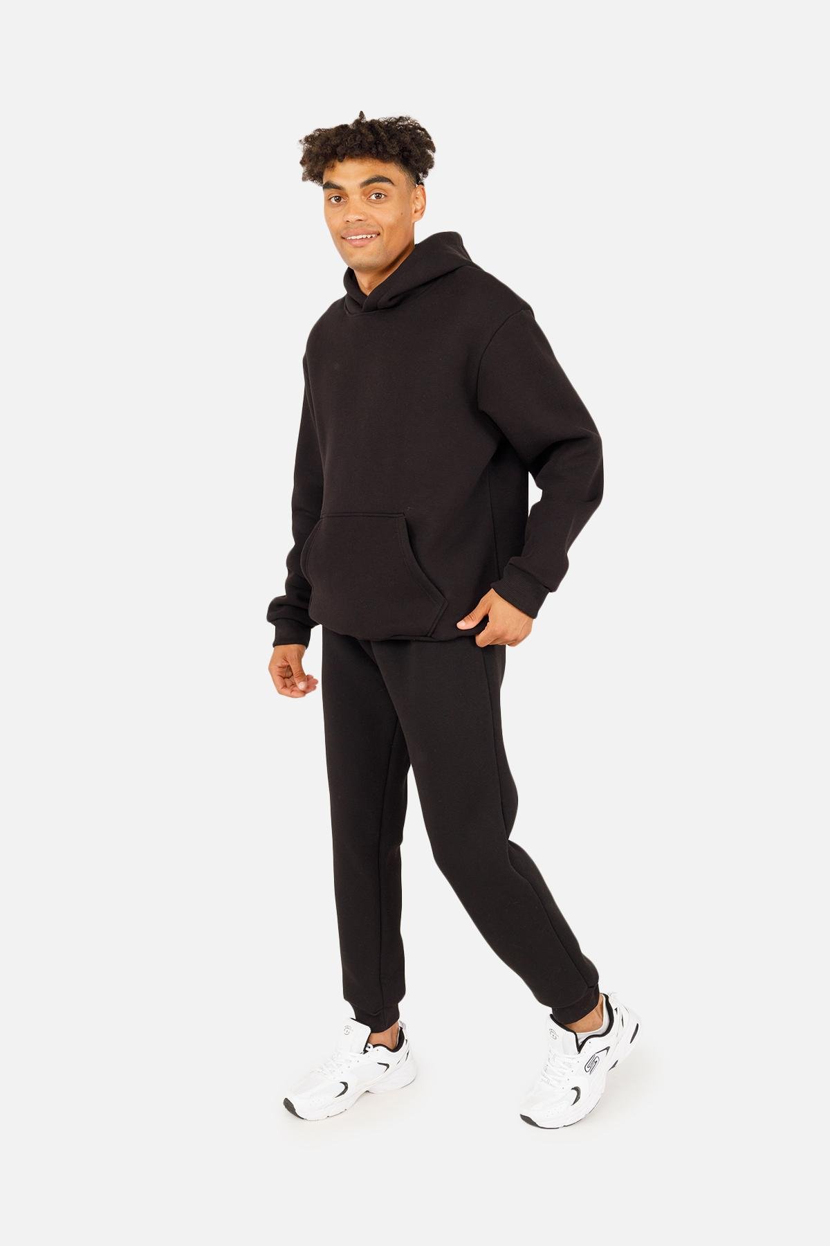 Худи мужское ЦБ-00254616 р. 52 Черный (SKT001004933) - фото 4