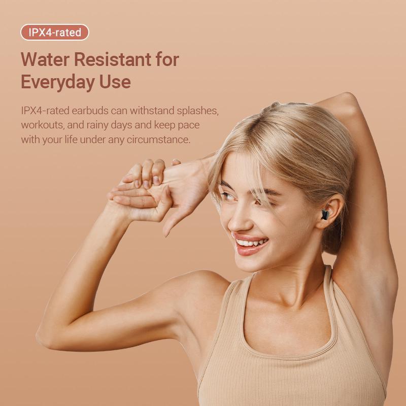 Навушники бездротові Vention Tine T12 Bluetooth 5.3 TWS 20 год відтверення 10 мм AAC/SBC Hi-Fi водонепроникні IPX4 Білий (NBLW0) - фото 12