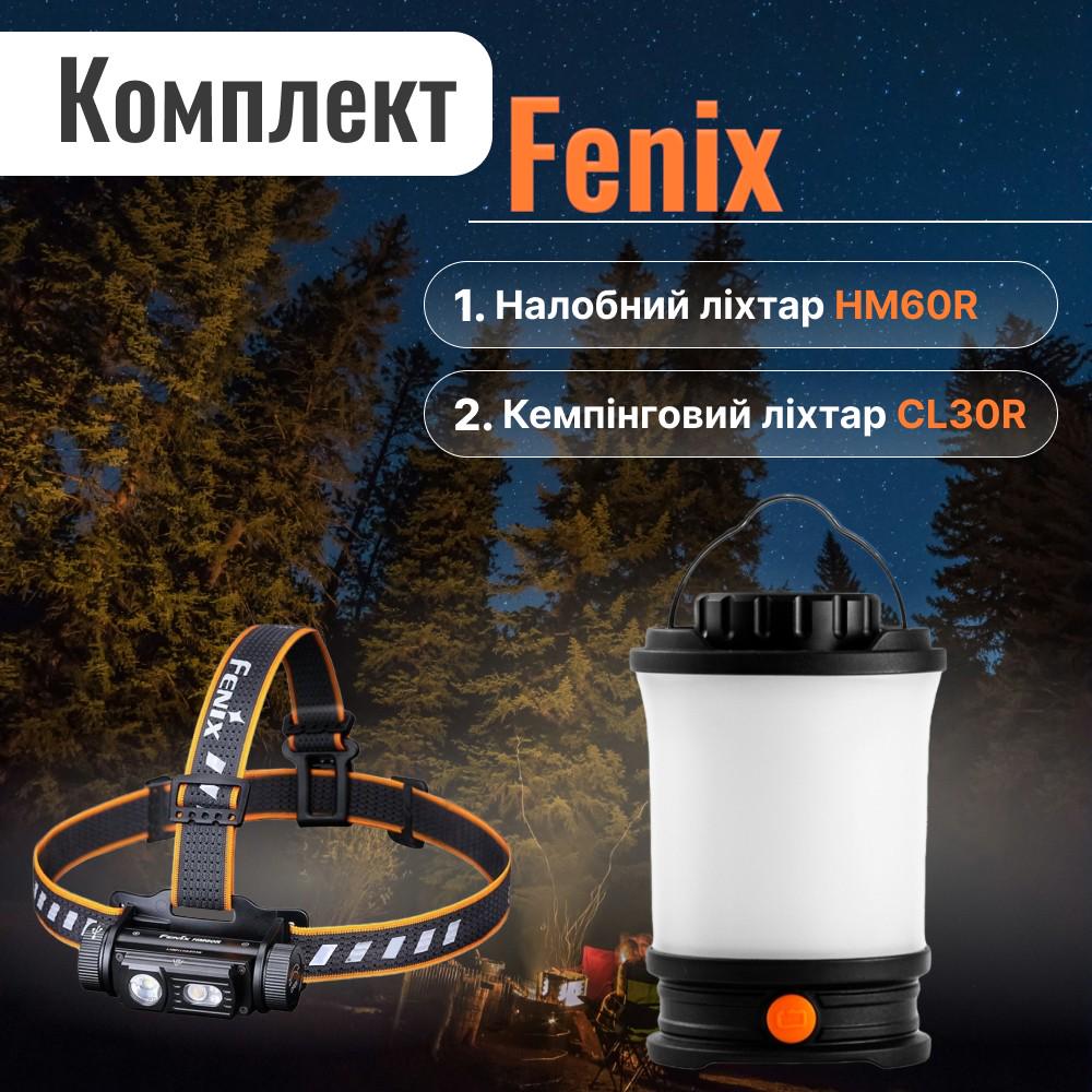 Набір ліхтар налобний Fenix HM60R та кемпінговий ліхтар Fenix CL30R - фото 13