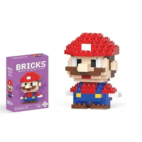 Конструктор фигурка BRICKS пиксели Марио 165 деталей (W037)