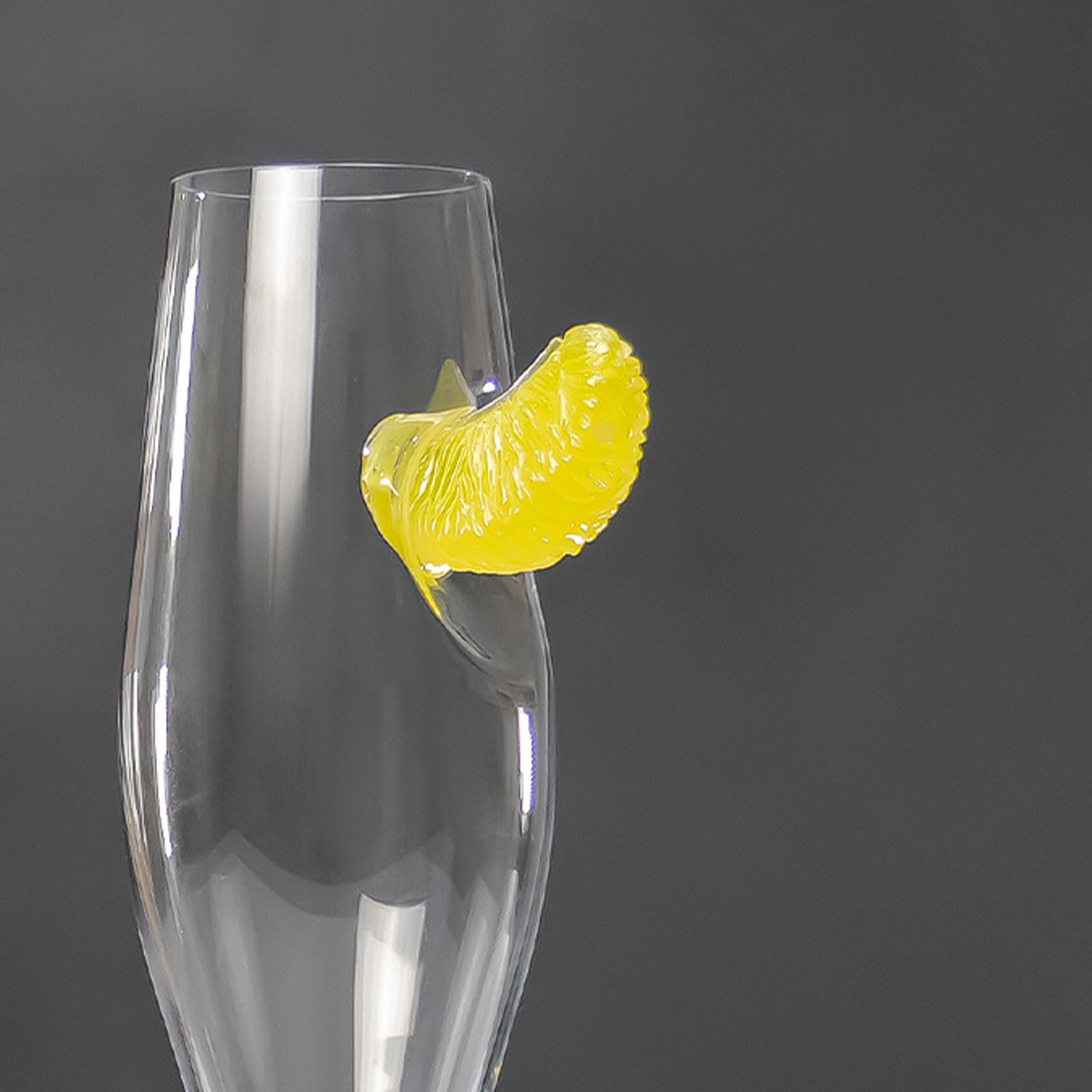 Бокал для шампанского VSKLO с мандаринкой 350 мл - фото 2 Бокал для шампанского VSKLO с мандаринкой 350 мл - фото 2