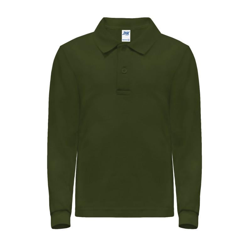Футболка детская JHK KID POLO LS 3/4 Темно-зеленый (FG)