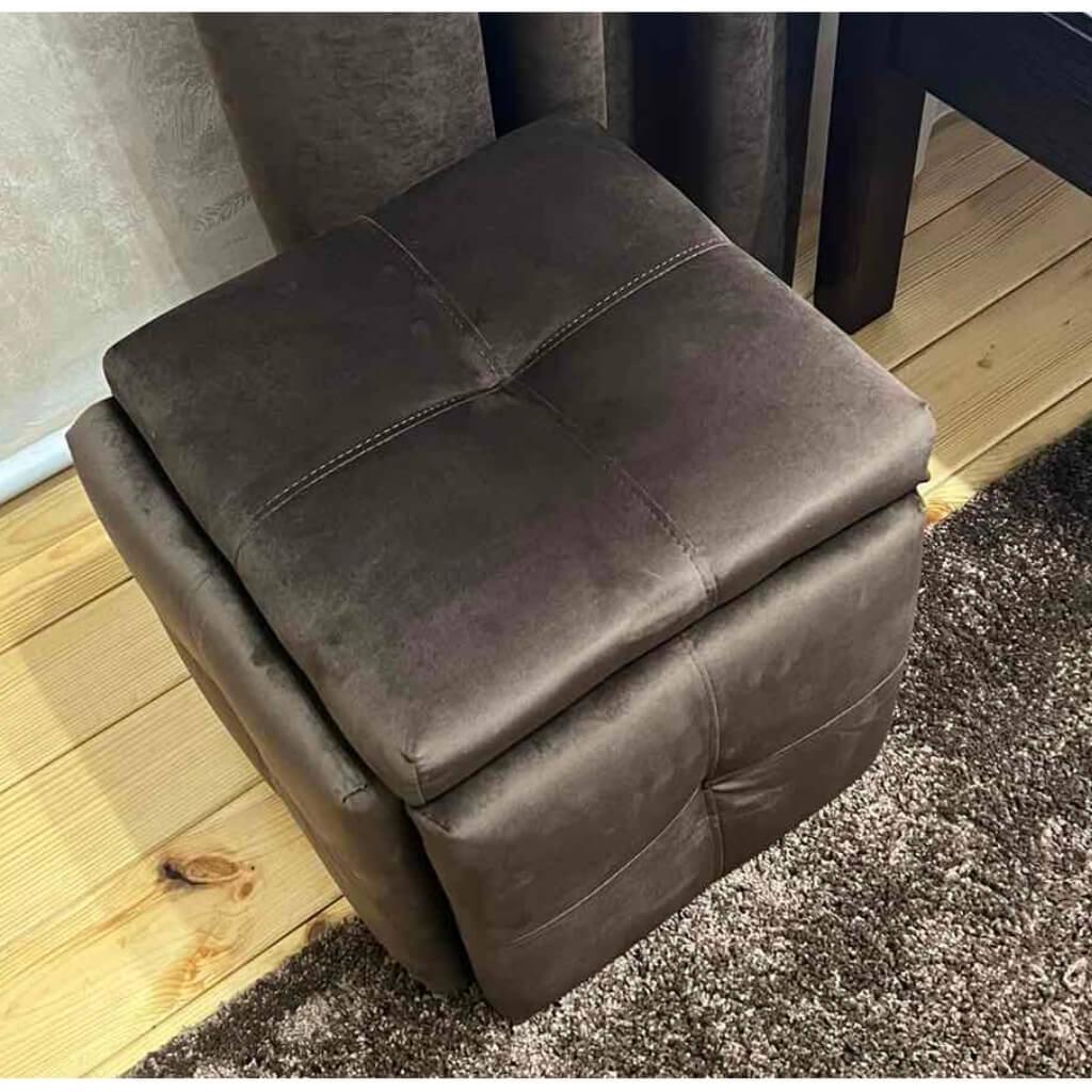 Пуф-трансформер 5в1 куб ткань антикоготь Смарт Уно 47х47х44 см Коричневый - фото 3