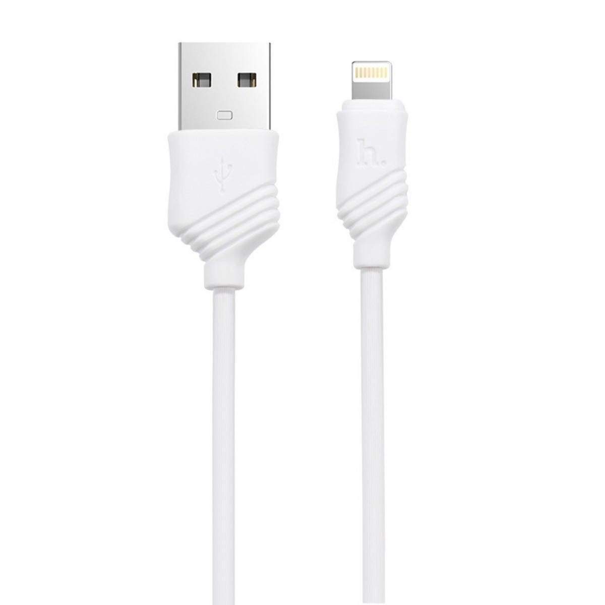 Кабель Hoco X6 khaki Lightning charging cable White